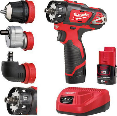 Milwaukee M12 BDDX SET-202C Двигател за бормашина Батерия 12V 2x2Ах 4933447836