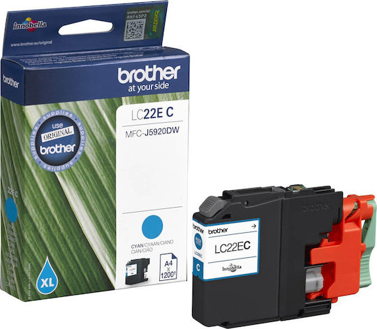 Brother LC22E Original InkJet Printer Ink Cyan (LC-22EC)