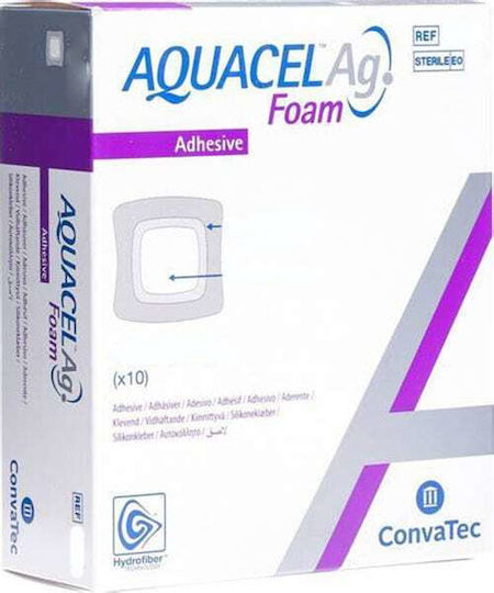 Convatec Impermeabile și Sterilizate Plasturi Autoadezivi Aquacel Foam Ag 17.5x17.5cm 10buc