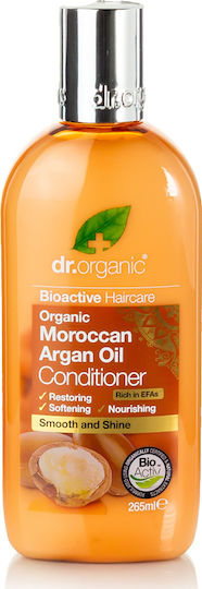 Dr.Organic Органичен Балсам За Коса С Мароканско Арганово Масло За Реконструкция Хидратация И Хранене 265мл