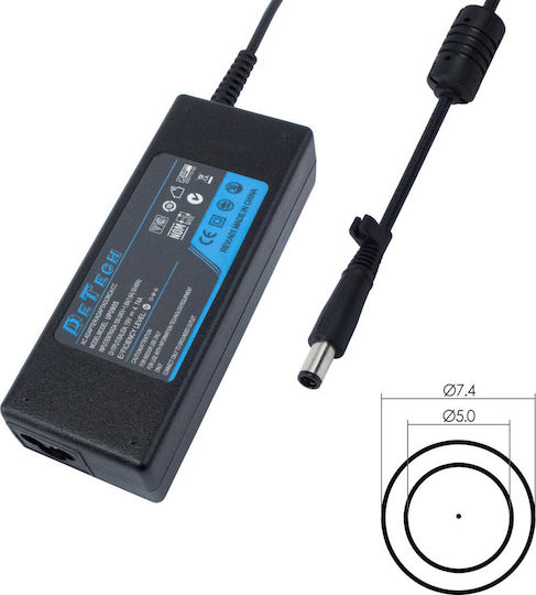 De Tech Laptop Charger 90W 19.5V 4.62A for Dell without Power Cord