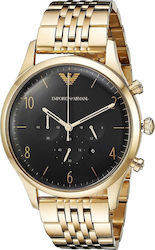 Emporio Armani Beta Battery Chronograph Watch with Metal Bracelet Gold