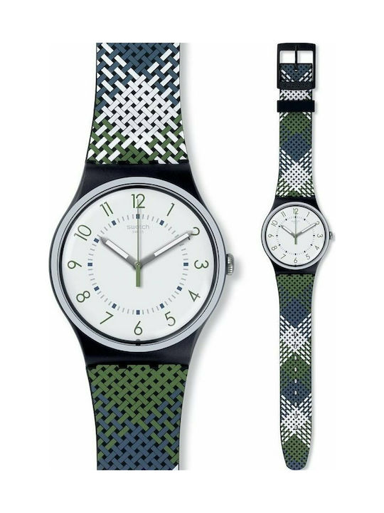 Swatch Часовник с Каучукова Каишка SUON115