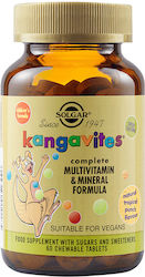 Solgar Kangavites Complete Multivitamin & Mineral Formula Πολυβιταμίνη 60 Μασώμενες Ταμπλέτες