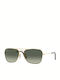 Ray Ban Caravan Мъжки Слънчеви Очила с Златен Метален Рамки и Зелени Преливащи Стъкла RB3136 181/71