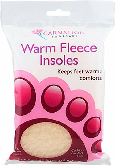 Carnation Warm Fleece Insoles Orthotic Insole 2pcs