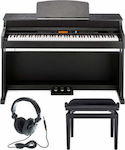 Thomann Ηλεκτρικό Όρθιο Πιάνο DP-95 Set με 88 Βαρυκεντρισμένα Πλήκτρα Ενσωματωμένα Ηχεία και Σύνδεση με Ακουστικά και Υπολογιστή Black