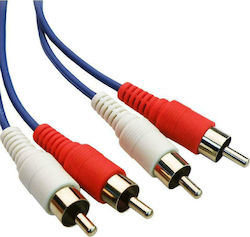 Powertech Cable 2x RCA male - 2x RCA male 1.5m (CAB-R001)