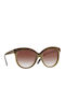 Italia Independent I-Plastik Women's Sunglasses with Black Horn-Rimmed Frame and Brown Gradient Lenses