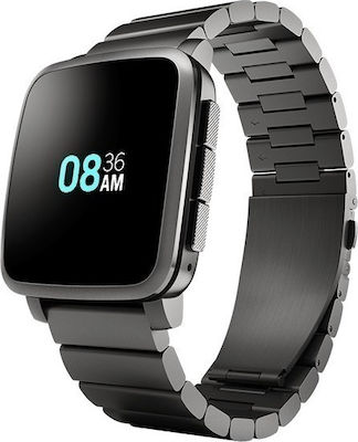 pebble time steel watch