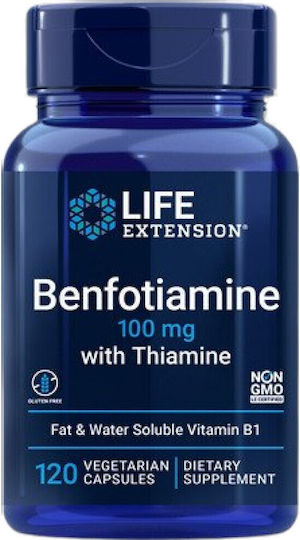 Life Extension Benfotiamine With Thiamine 100mg Ειδικό Συμπλήρωμα Διατροφής 120 φυτικές κάψουλες