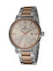 Daniel Klein Watch Battery with Pink Gold Metal Bracelet DK.1.10704-6