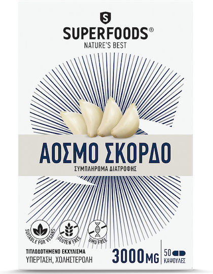 Superfoods Geruchloser Knoblauch 300mg 50 Kapseln