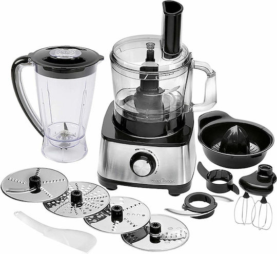 Profi Cook PC-KM1063 Πολυμίξερ 1200W με Κάδο 1.75lt και Κανάτα Μπλέντερ Ασημί
