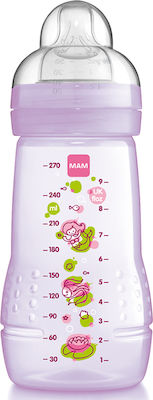 Mam Plastic Baby Bottle Easy Active 360S with Silicone Teat 270ml for 2+ months Μωβ Γοργόνα