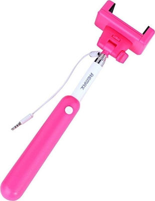 Remax Extendable Selfie Stick με Καλώδιο 3.5mm Ροζ