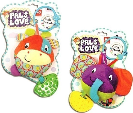 MG Toys Κουδουνίστρα Patch The Giraffe/Elephant Teether Rattle 2 Assrt. για Νεογέννητα