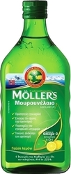 Moller's Cod Liver Oil Ulei de măceșe Potrivit pentru copii 250ml Lămâie
