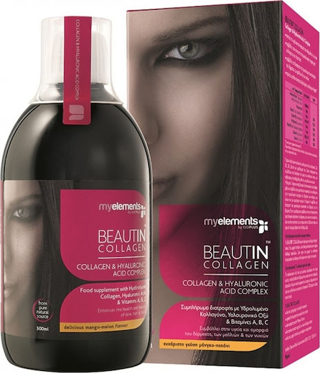 My Elements Beautin Collagen με Βιταμίνη C και Υαλουρονικό Οξύ 500ml Mango Melon