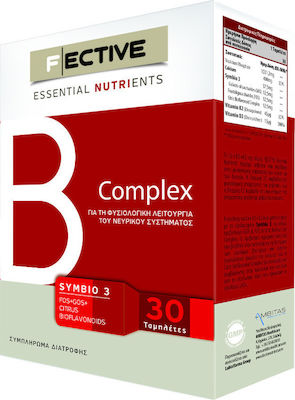 Fective B Complex Vitamin for Energy, Immune System Boost, Hair, Skin & Nails 30 tabs