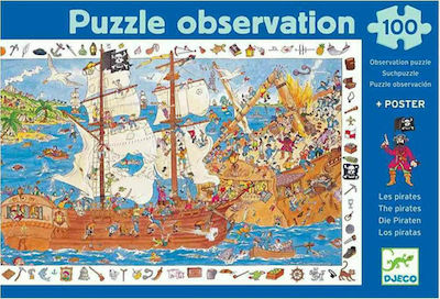 Lemnos Puzzle pentru Copii Πειρατές pentru 4++ Ani 100buc Djeco