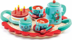 Djeco Tea Set Toy Δίσκος 'Πάρτι Γενεθλίων' made of Wood for 4+ Years Old 06633