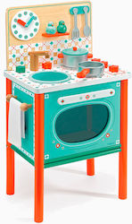 Djeco Kids Kitchen Ηλεκτρική Κουζίνα made of Wood for 4+ Years Old 67 cm. 06626