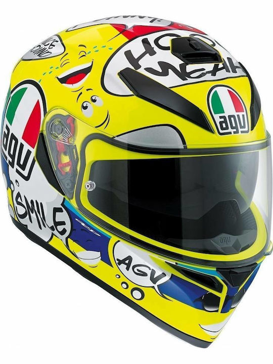 AGV K-3 SV Full Face Helmet with Sun Visor 1570gr Groovy 0301A2E0-023