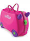 Trunki Trixie Детски Кабинен Твърд Куфар за Пътуване Розов с 4 Колела Височина 31см
