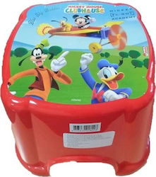 Dede Single Kids Step Stool Mickey Mouse Red