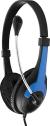 Esperanza EH158 On Ear Multimedia Headphone with Microphone 3.5mm Jack Blue