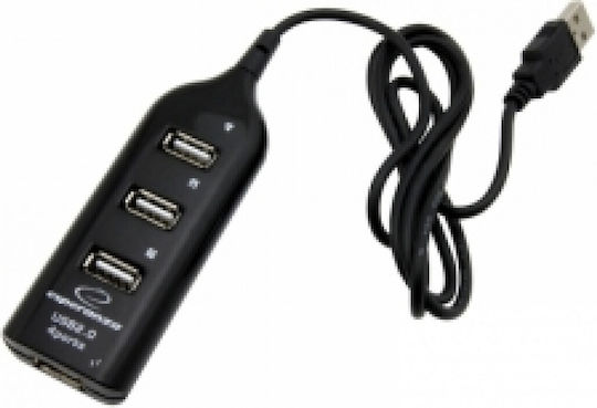 Esperanza EA116 Hub 4 Anschlüsse USB 2.0 mit Anschluss an einen Computer USB-A