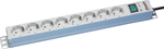 Bachmann IT PDU Basic Aluminum 1U Power Strip 8 Positions with Switch and Cable 1.5m