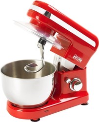 Bestron AKM500HR Kitchen Machine 450W with Stainless Bowl 2.5L Red