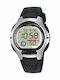 Casio Women's Watch Chronograph with Black Rubber Strap