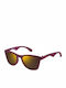 Carrera Men's Sunglasses with Burgundy Horn-Rimmed Frame and Grey Lenses 6000/ST KVL/LC