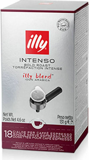 Illy Capsules Espresso Intenso Compatible with Machine E.S.E. Pod 18caps,tobolek