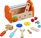 Classic World Children's Tool Small Carpenter Set made of Wood for 3+ Years 16pcs