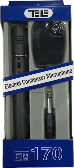 Tele ECM-170 Πυκνωτικό Μικρόφωνο 6.35mm Χειρός, Shock Mounted για Φωνητικά