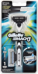 Gillette Mach 3 Ξυραφάκι με Ανταλλακτικές Κεφαλές 3 Λεπίδων και Λιπαντική Ταινία 2τμχ