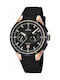 Festina Watch Chronograph Battery with Black Rubber Strap F16831/2