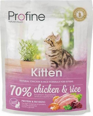 Profine Kitten Ξηρά Τροφή για Ανήλικες Γάτες με Κοτόπουλο / Ρύζι 0.3kg