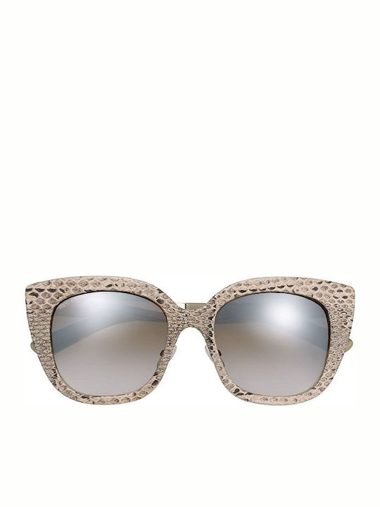 Jimmy Choo Damen Sonnenbrille mit Beige Holz Gestell Nita/S J80 /NQ