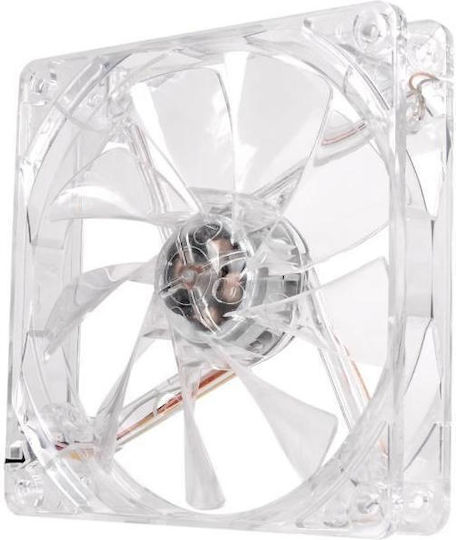 Thermaltake CL-F019-PL12RE-A Case Fan 120mm with Red Lighting and Connection 3-Pin 1pcs Transparent