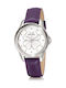 Folli Follie Heart4Heart Watch with Purple Leather Strap