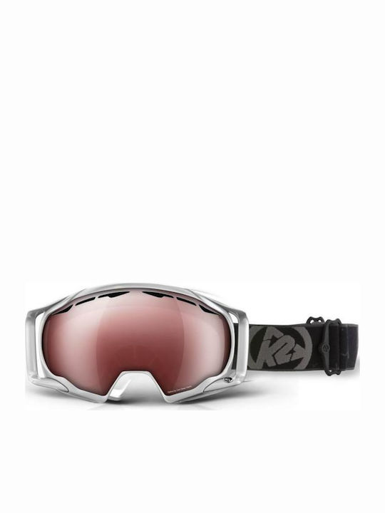 K2 Photokinetic Μάσκα Σκι & Snowboard Ενηλίκων Πολύχρωμη με Φακό Καθρέπτη σε Ροζ Χρώμα