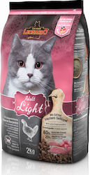 Leonardo Adult Light Dry Food for Adult Neutered Cats with Chicken 2kg