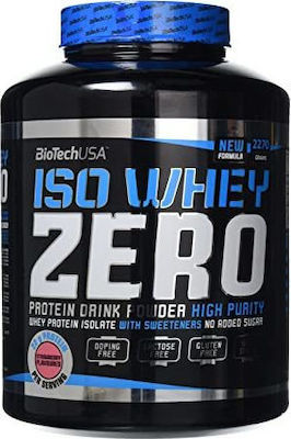 Biotech USA Iso Whey Zero Whey Protein Gluten & Lactose Free with Flavor Strawberry 2.27kg