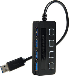Sabrent HB-UM43 USB Hub 4 Θυρών (USB-A)