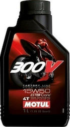 Motul 300V Συνθετικό Λάδι Μοτοσυκλέτας για Τετράχρονους Κινητήρες 15W-50 1lt